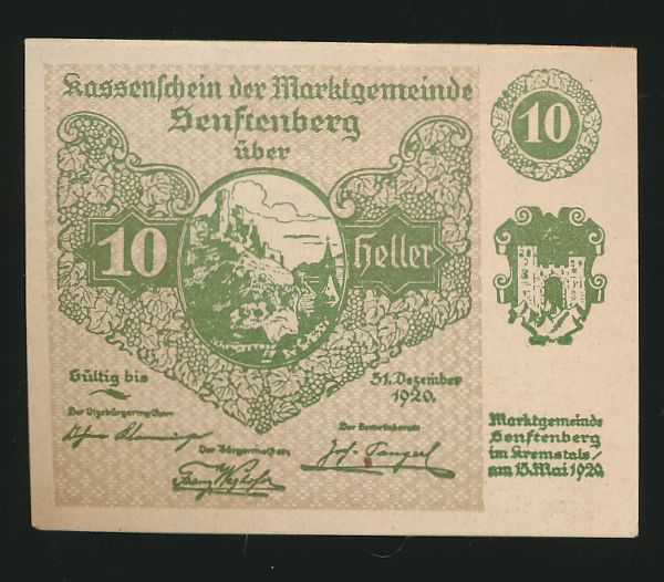 Нотгельды Австрии, 10 геллеров (1920 г.)