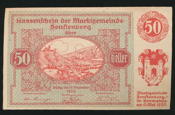 Нотгельды Австрии, 50 геллеров (1920 г.)