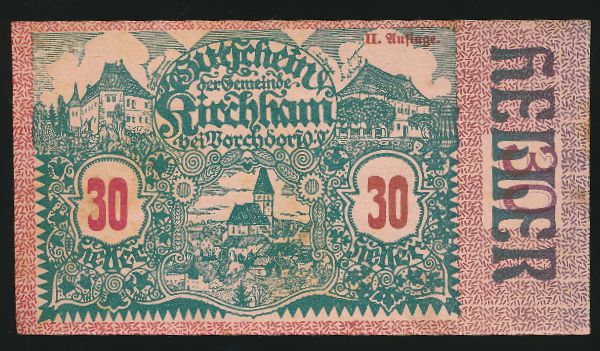 Нотгельды Австрии, 30 геллеров (1920 г.)