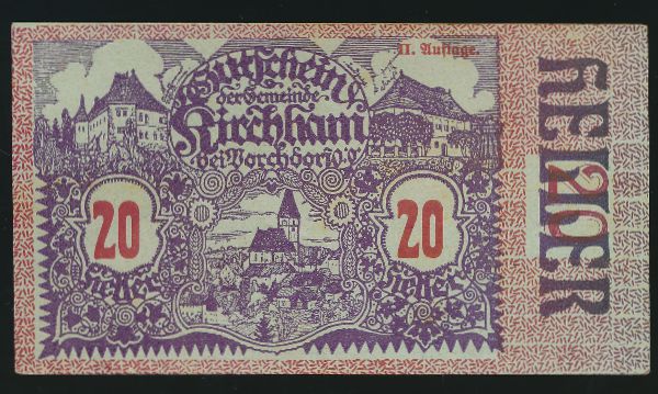 Нотгельды Австрии, 20 геллеров (1920 г.)