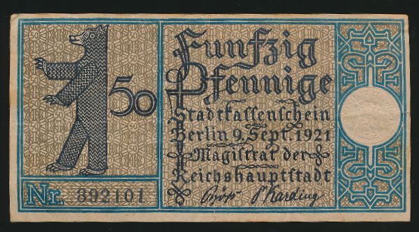 Нотгельды Германии, 50 пфеннигов (1921 г.)