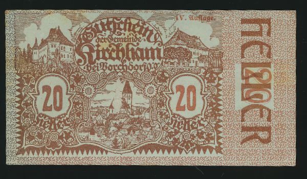 Нотгельды Австрии, 20 геллеров (1920 г.)