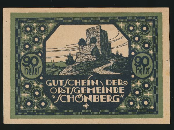 Нотгельды Австрии, 90 геллеров (1920 г.)
