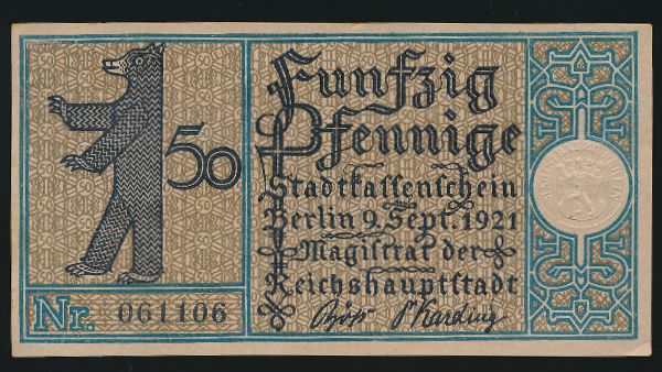 Нотгельды Германии, 50 пфеннигов (1921 г.)
