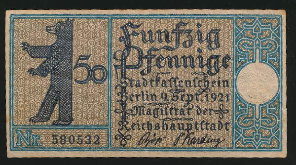 Нотгельды Германии, 50 пфеннигов (1921 г.)