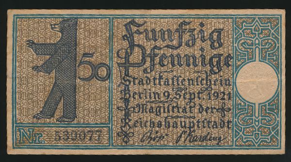 Нотгельды Германии, 50 пфеннигов (1921 г.)