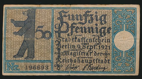 Нотгельды Германии, 50 пфеннигов (1921 г.)