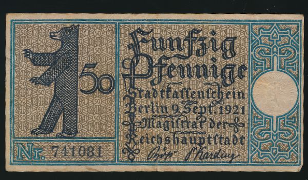 Нотгельды Германии, 50 пфеннигов (1921 г.)