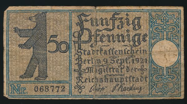 Нотгельды Германии, 50 пфеннигов (1921 г.)