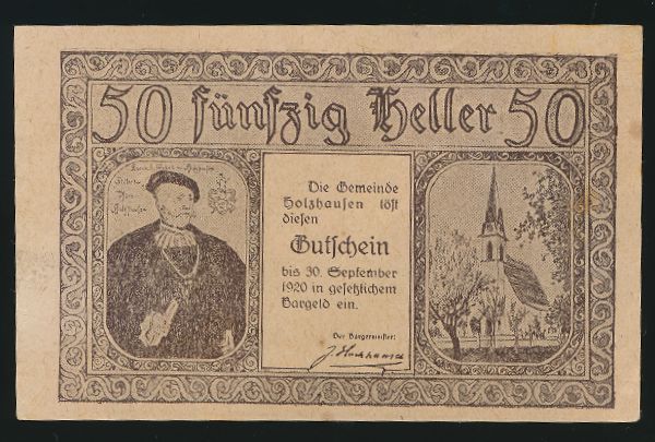 Нотгельды Австрии, 50 геллеров (1920 г.)