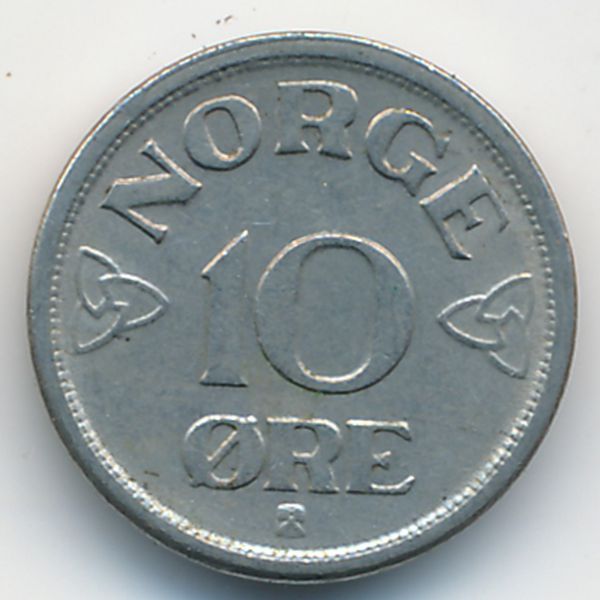 Норвегия, 10 эре (1952 г.)