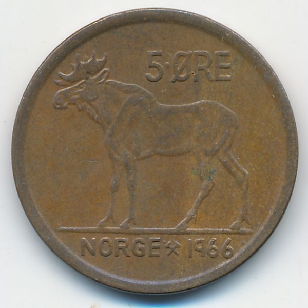 Норвегия, 5 эре (1966 г.)