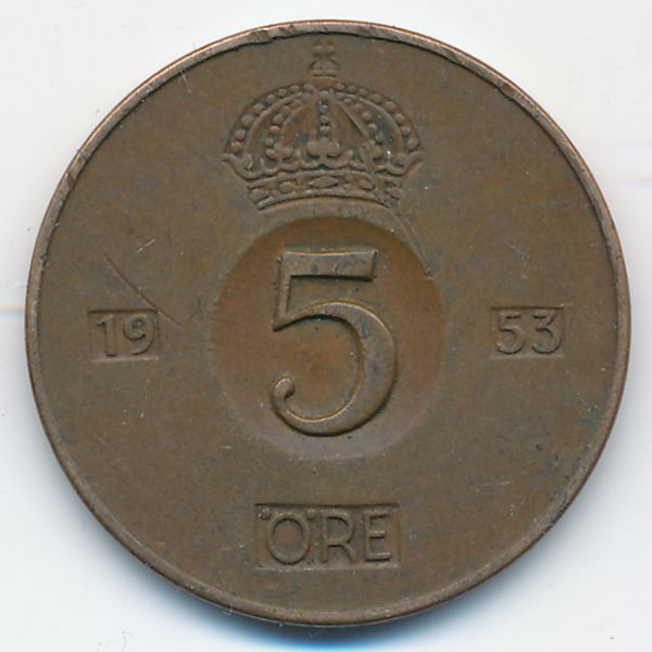Швеция, 5 эре (1953 г.)