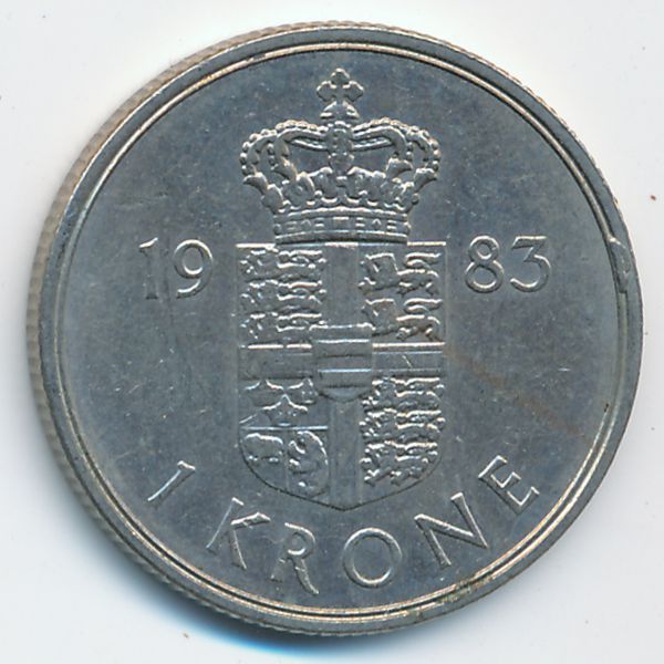Дания, 1 крона (1983 г.)