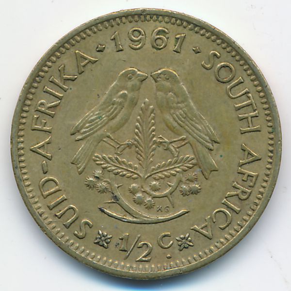 ЮАР, 1/2 цента (1961 г.)