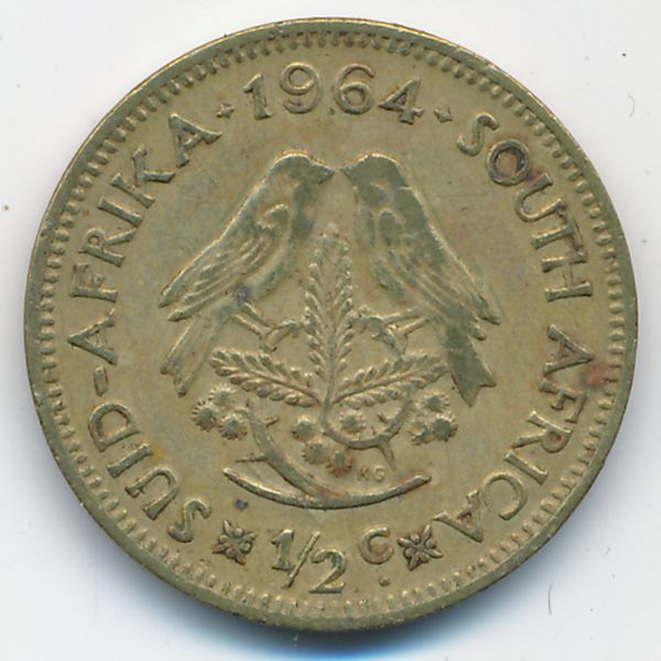 ЮАР, 1/2 цента (1964 г.)