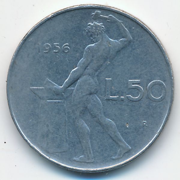 Италия, 50 лир (1956 г.)