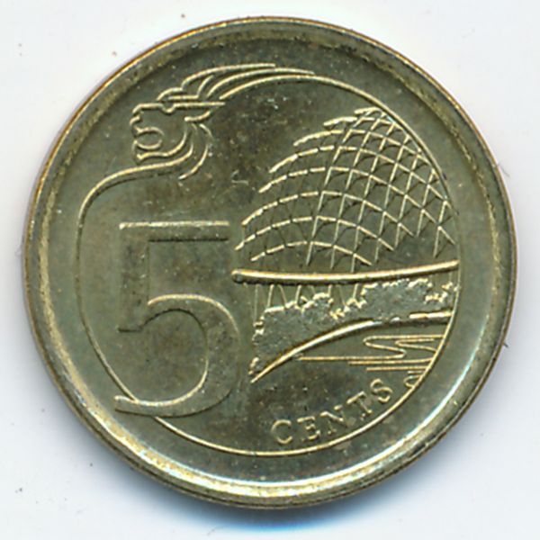 Сингапур, 5 центов (2013 г.)