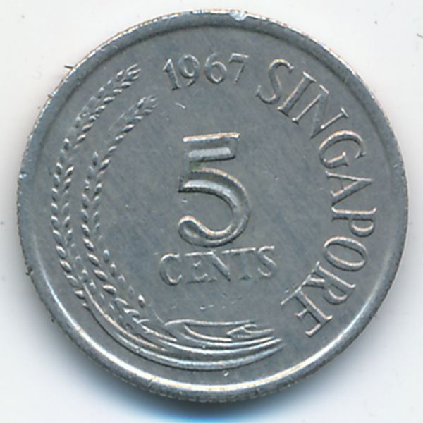 Сингапур, 5 центов (1967 г.)