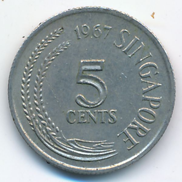 Сингапур, 5 центов (1967 г.)