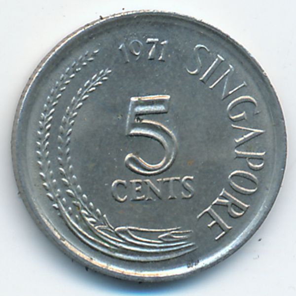 Сингапур, 5 центов (1971 г.)