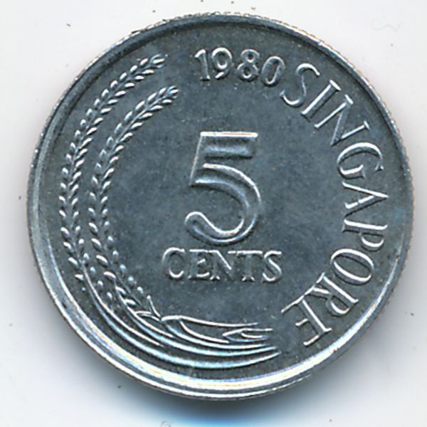 Сингапур, 5 центов (1980 г.)