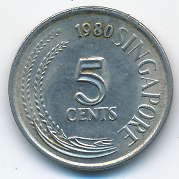Сингапур, 5 центов (1980 г.)