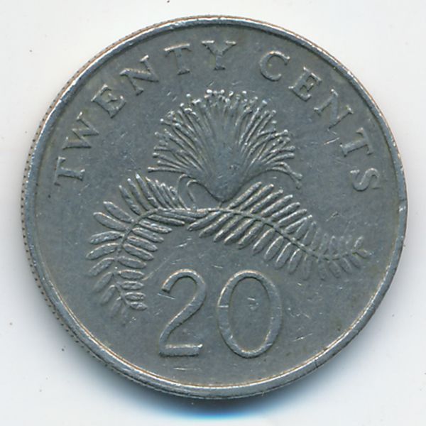 Сингапур, 20 центов (1988 г.)