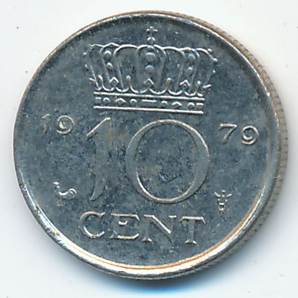 Нидерланды, 10 центов (1979 г.)