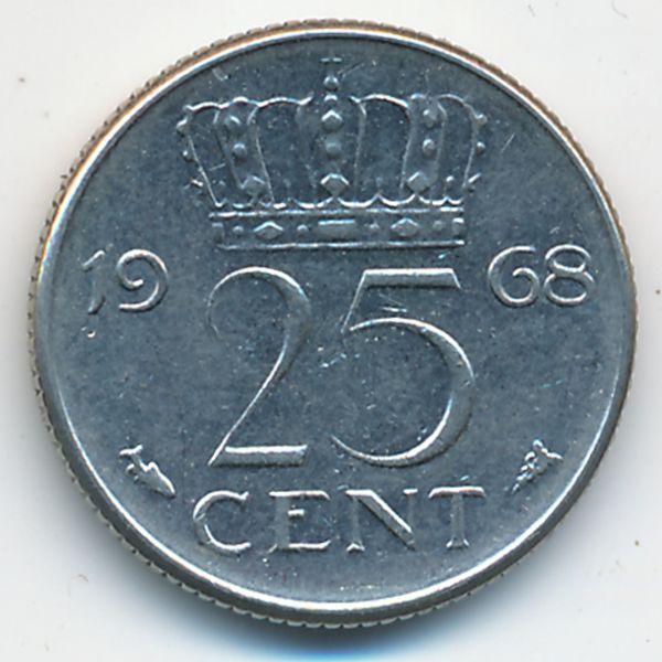 Нидерланды, 25 центов (1968 г.)