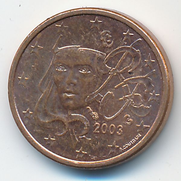 Франция, 1 евроцент (2003 г.)
