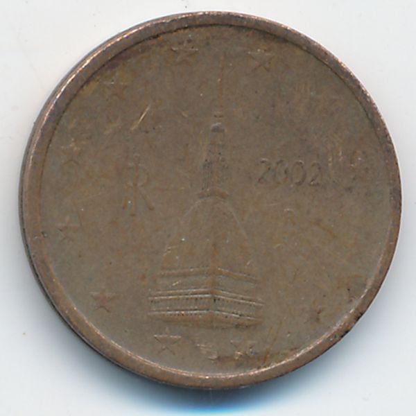 Италия, 2 евроцента (2002 г.)