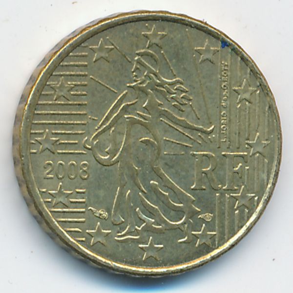 Франция, 10 евроцентов (2008 г.)