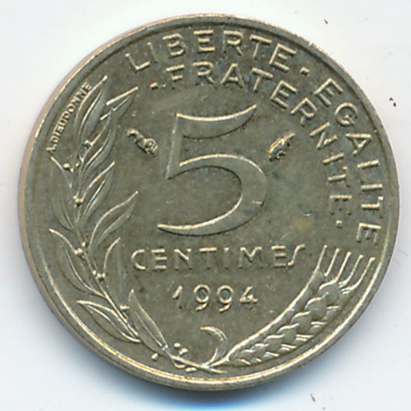 Франция, 5 сентим (1994 г.)