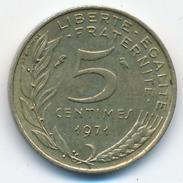 Франция, 5 сентим (1971 г.)