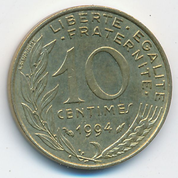 Франция, 10 сентим (1994 г.)