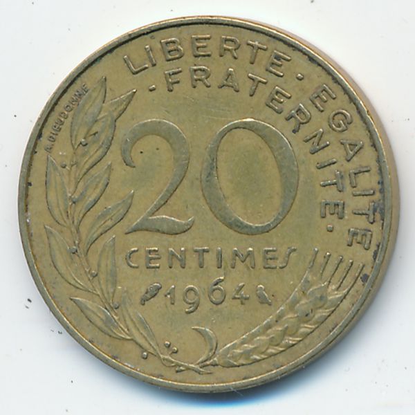Франция, 20 сентим (1964 г.)