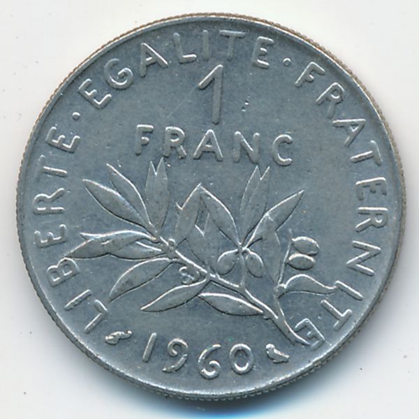 Франция, 1 франк (1960 г.)