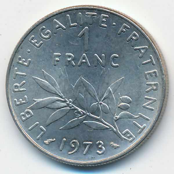 Франция, 1 франк (1973 г.)