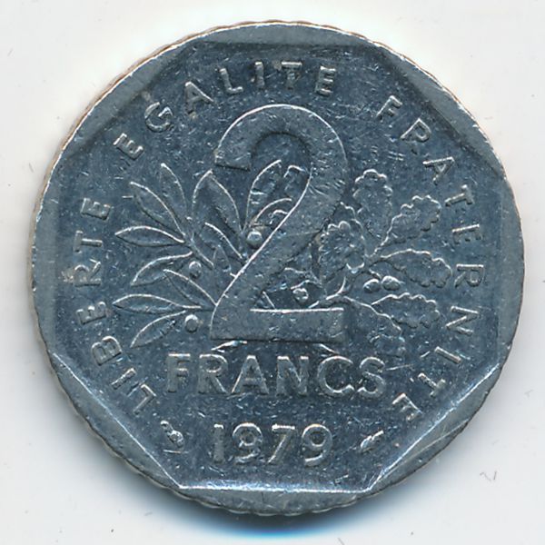 Франция, 2 франка (1979 г.)