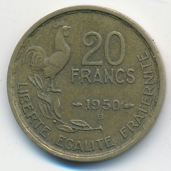 Франция, 20 франков (1950 г.)