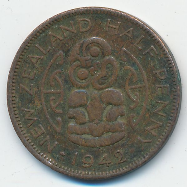 Новая Зеландия, 1/2 пенни (1942 г.)