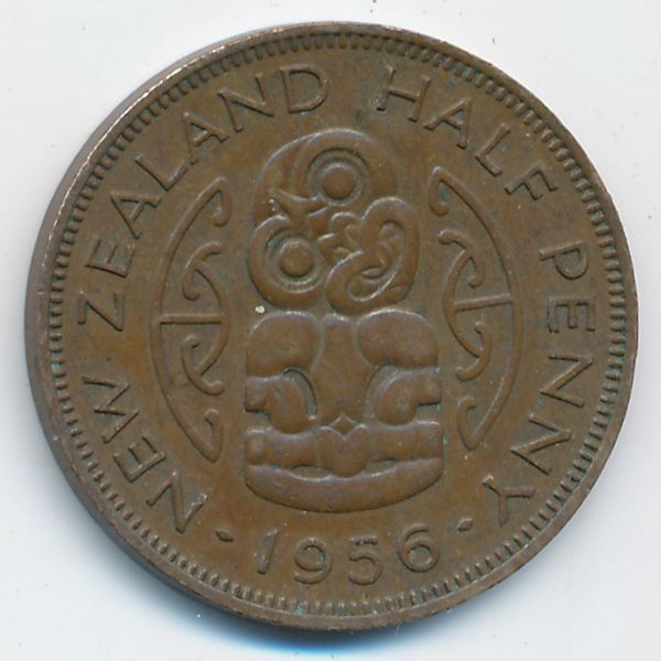 Новая Зеландия, 1/2 пенни (1956 г.)