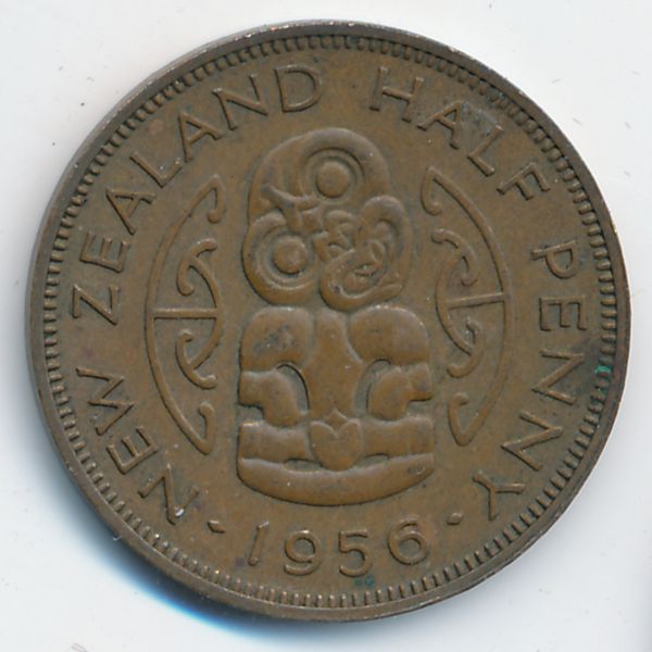 Новая Зеландия, 1/2 пенни (1956 г.)