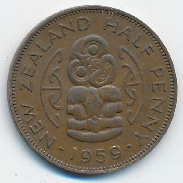 Новая Зеландия, 1/2 пенни (1959 г.)