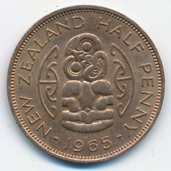 Новая Зеландия, 1/2 пенни (1965 г.)