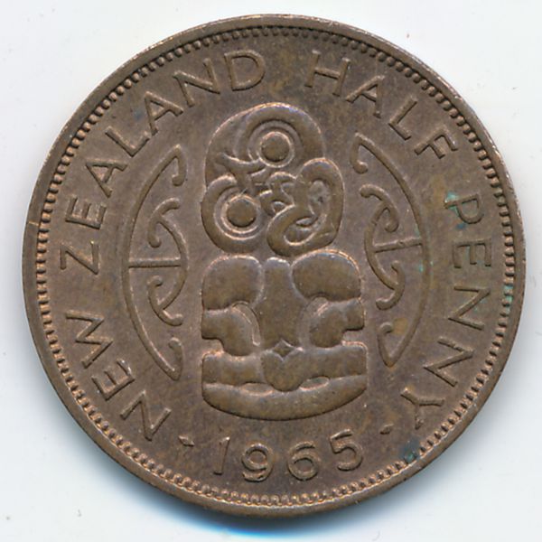 Новая Зеландия, 1/2 пенни (1965 г.)