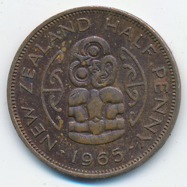 Новая Зеландия, 1/2 пенни (1965 г.)