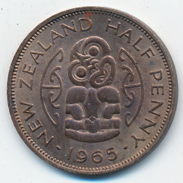 Новая Зеландия, 1/2 пенни (1965 г.)