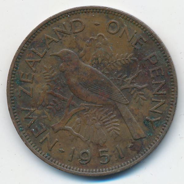 Новая Зеландия, 1 пенни (1951 г.)